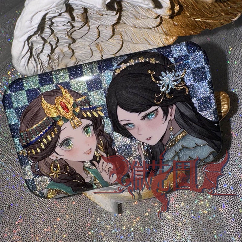 Black Sugar Fifth Personality Double Person Same Frame Rectangular Silver Onion Double Flash Long Square Badge Hermit Prisoner Gardener - Image 1